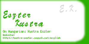 eszter kustra business card